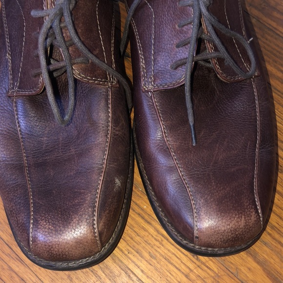 Johnston & Murphy Shoes Mens Size 10.5 Brown Sheepskin Lace Up Oxfords 59-10186 - Picture 3 of 9